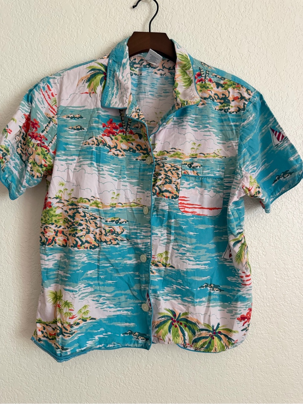 Vintage-Feel Old Navy Hawaiian Island Camp Shirt M
